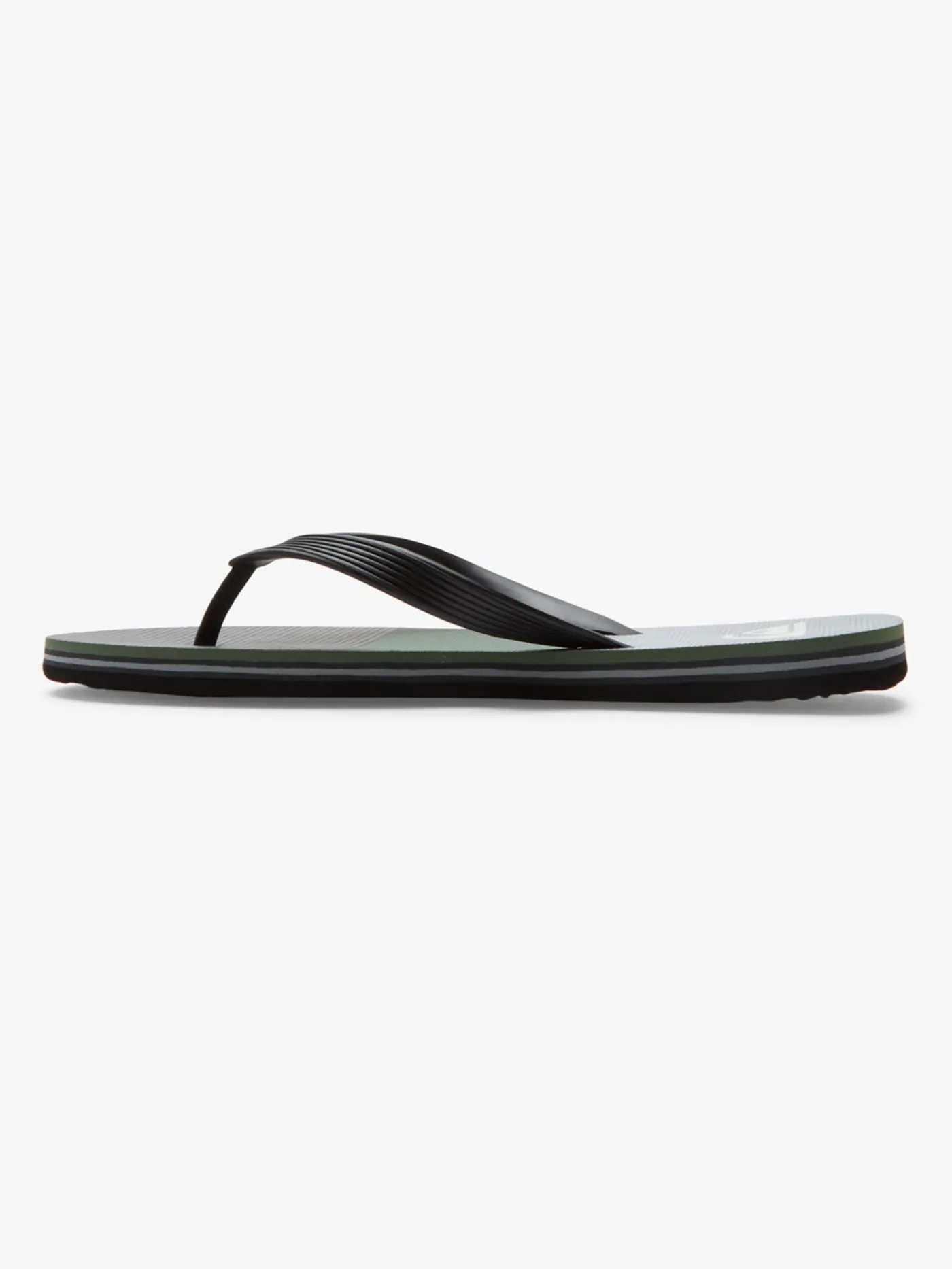 Molokai Stripe Black/Grey/Green Sandals