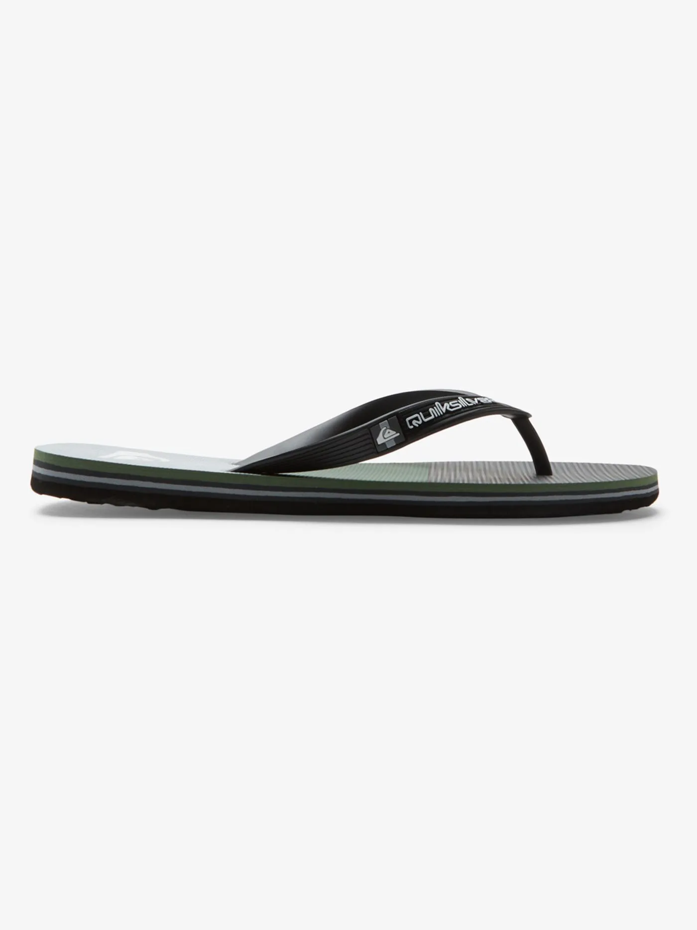 Molokai Stripe Black/Grey/Green Sandals