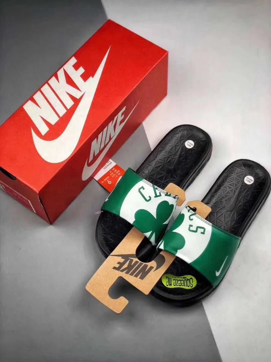 NBA Celtics Benassi Solaroft  Men's Slide Green/ Black