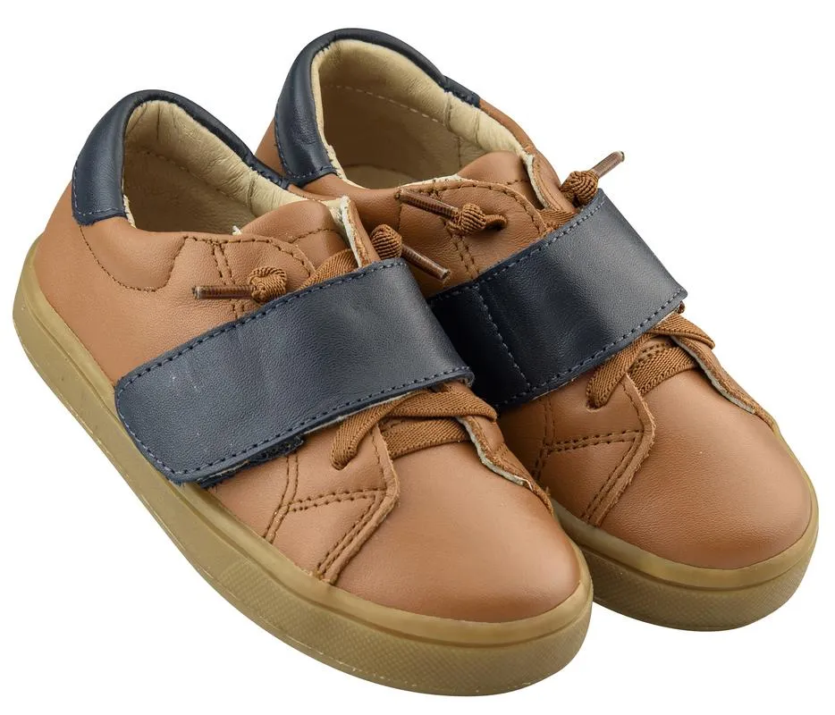 Old Soles Boy's The Oscar Sneaker Shoe, Tan/Navy