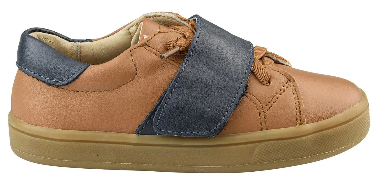 Old Soles Boy's The Oscar Sneaker Shoe, Tan/Navy