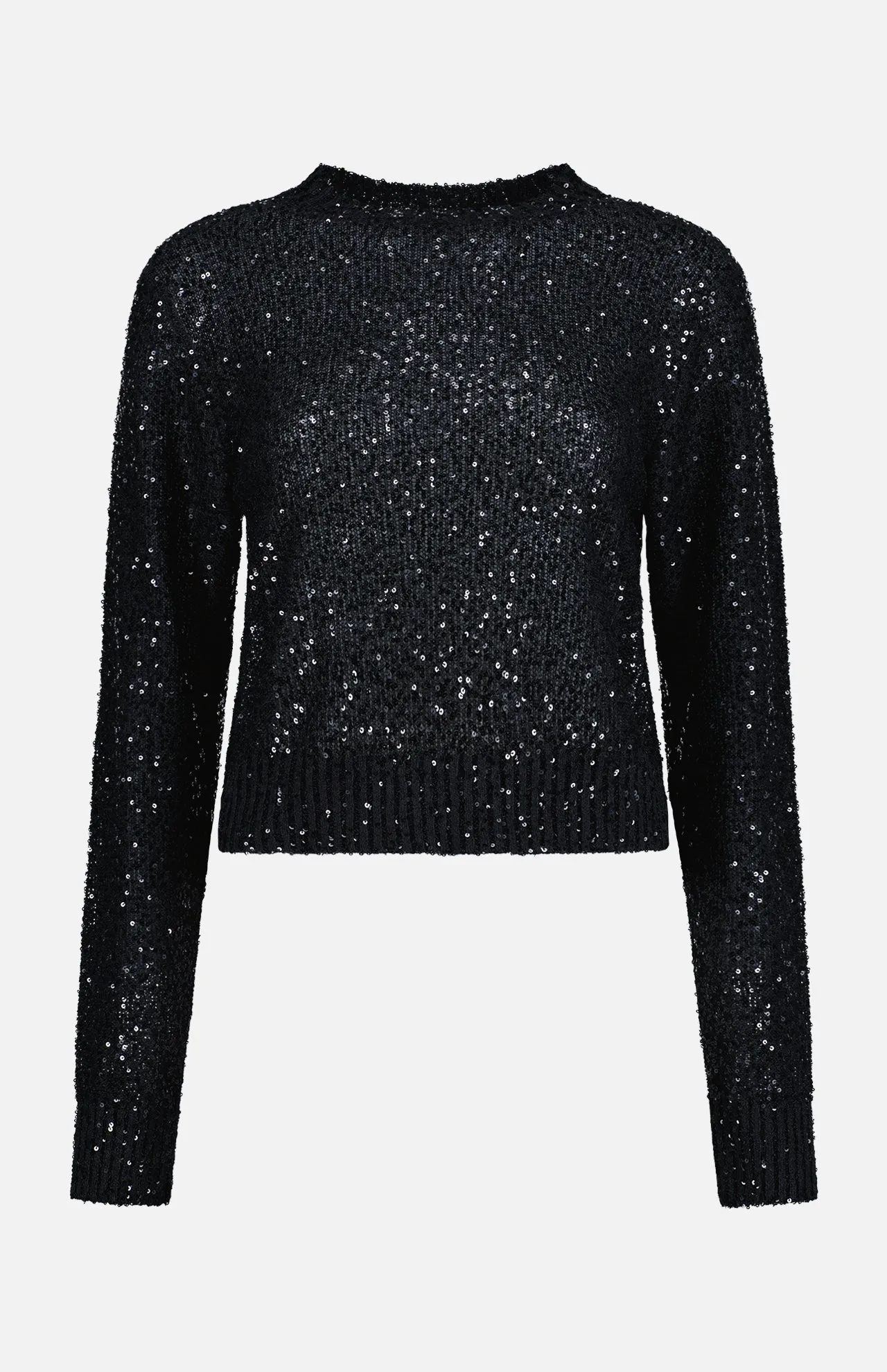 Paillette Long Sleeve Crewneck