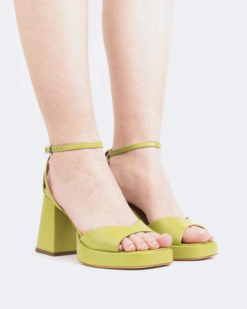 Pujol, Green Leather/Cuir Vert