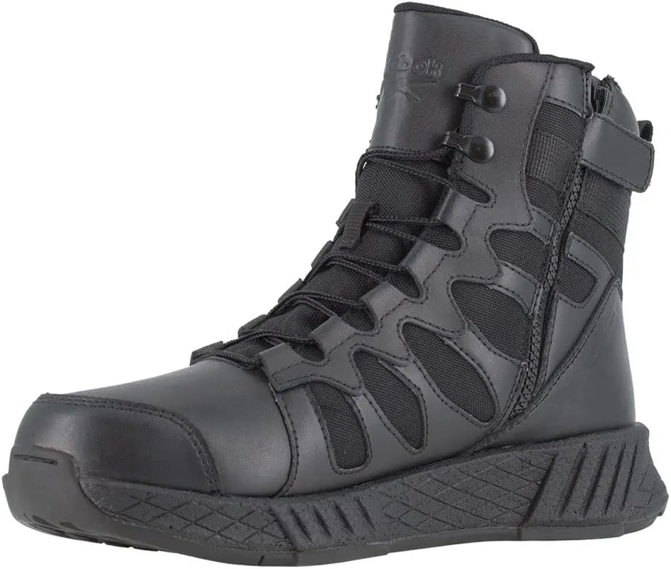Reebok Men's Floatride Energy 6" Tactical Boot with Side Zipper Military
