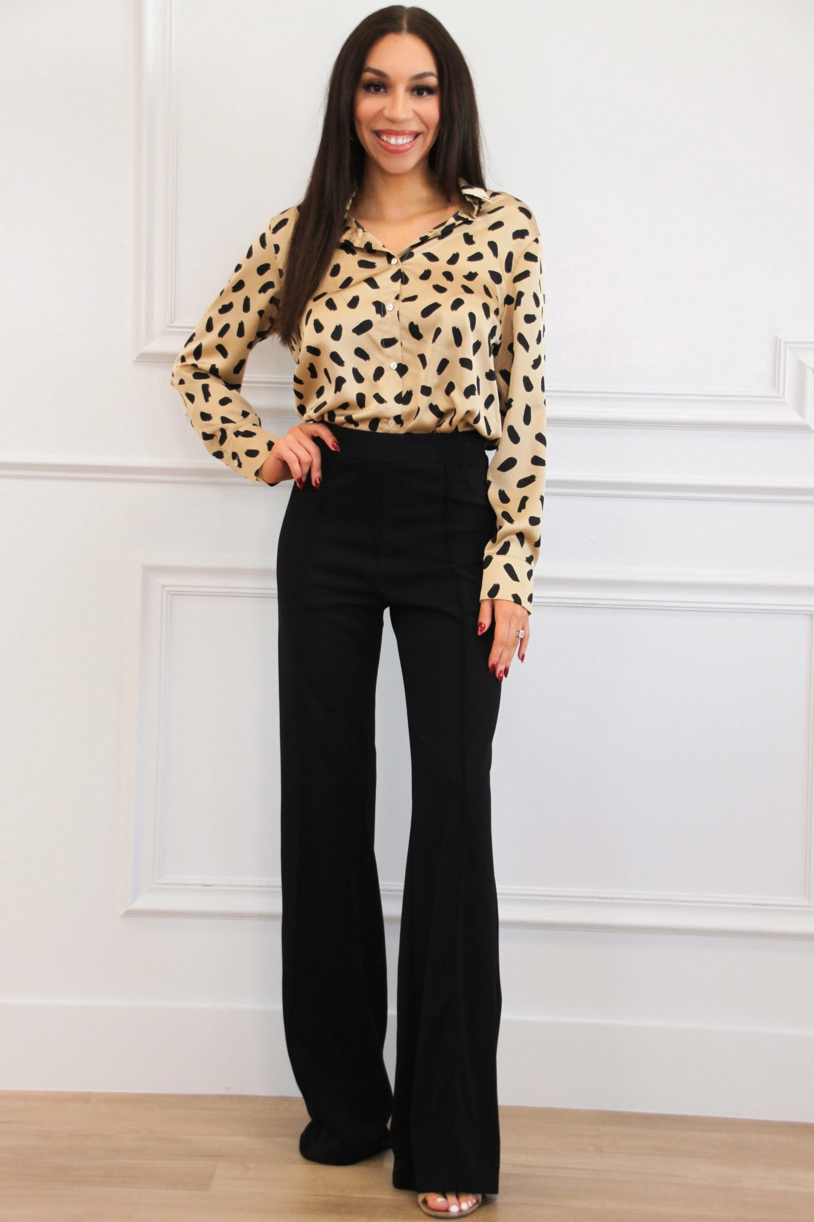 Refined Moment High Waisted Pants: Black