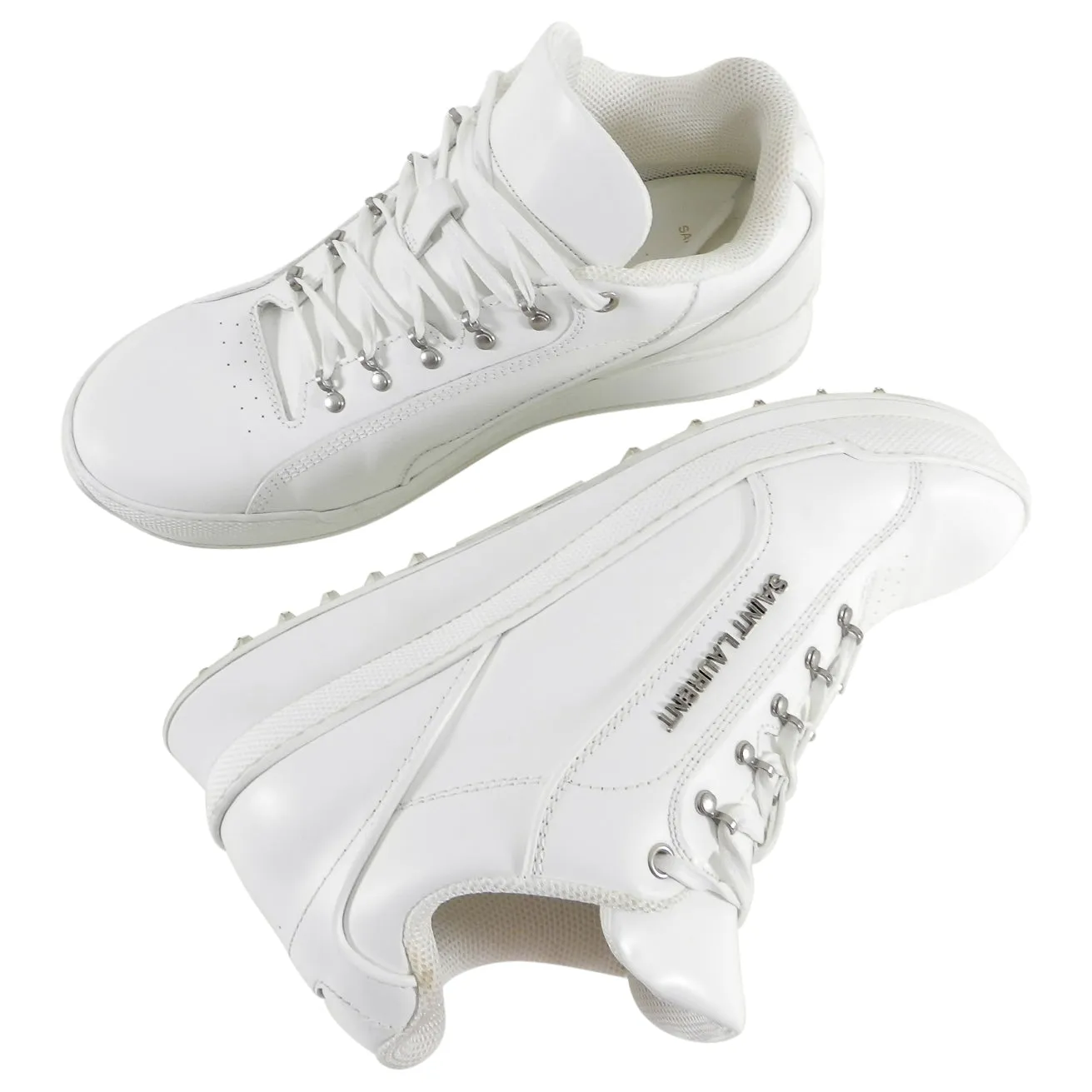 Saint Laurent White Leather Jump Sneaker - 10