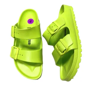 Sandals Flats By Birkenstock In Green, Size: 8