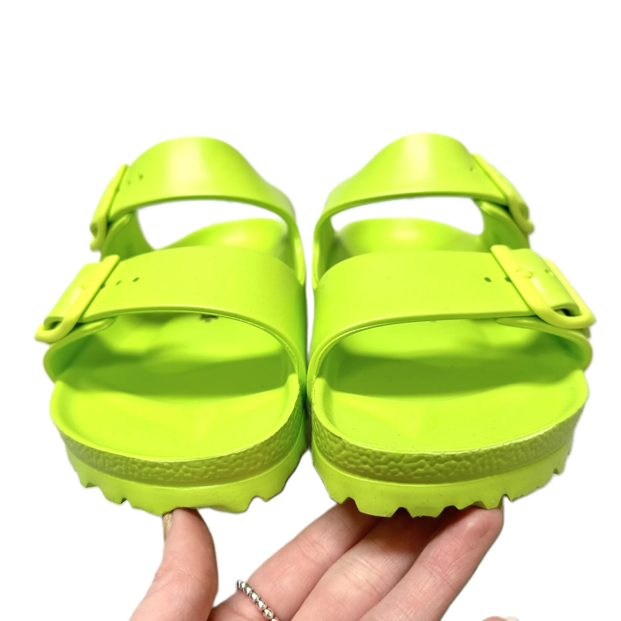 Sandals Flats By Birkenstock In Green, Size: 8