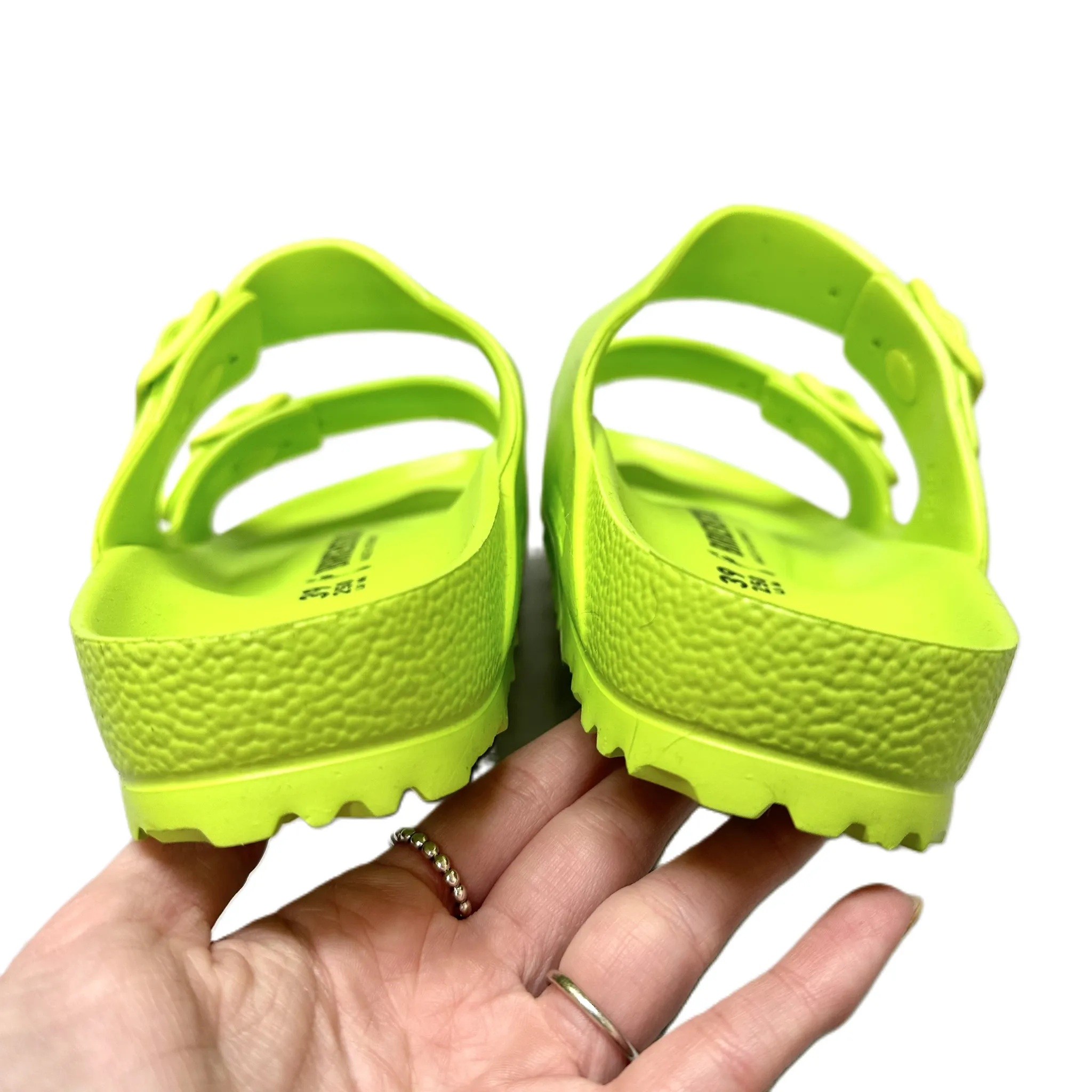 Sandals Flats By Birkenstock In Green, Size: 8