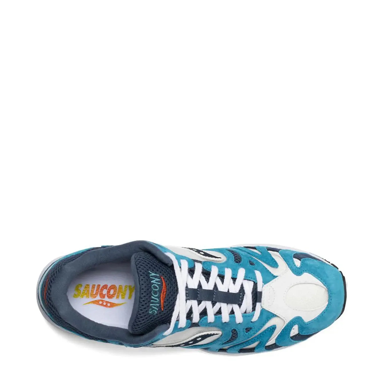 Saucony Grid Azura 2000 Trainers Denim / Capri / White