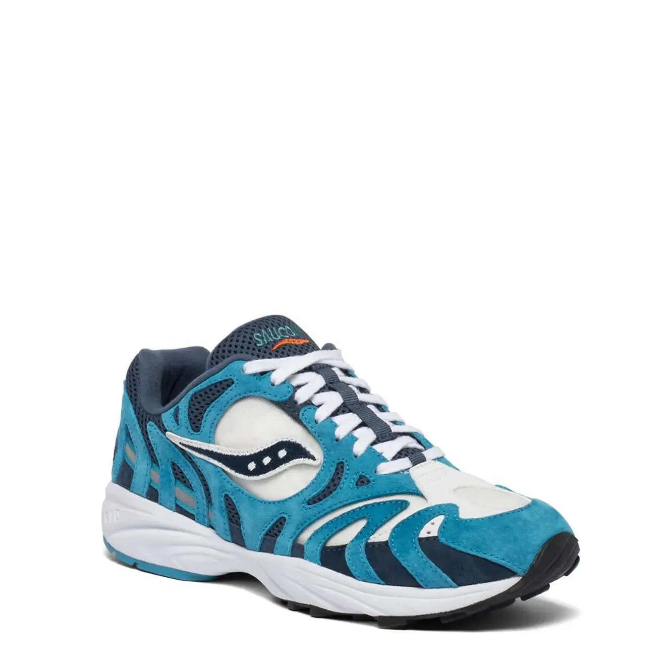 Saucony Grid Azura 2000 Trainers Denim / Capri / White