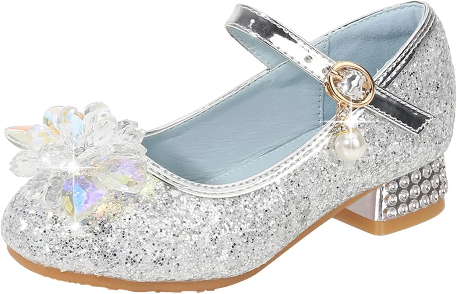 Shoes Low Heel Toddler Girls Dress Shoes Cute Bowknot Sparkle Mary Jane Flower Girls Wedding Birthday Party Prom