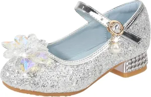 Shoes Low Heel Toddler Girls Dress Shoes Cute Bowknot Sparkle Mary Jane Flower Girls Wedding Birthday Party Prom