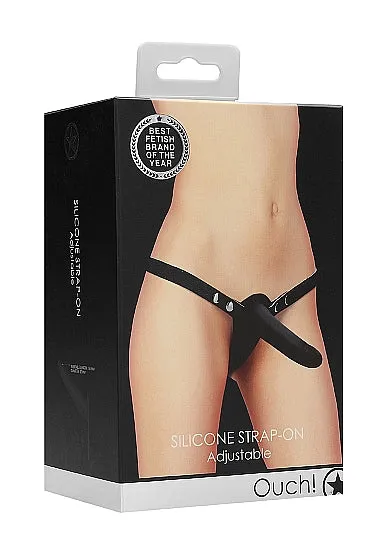 Silicone Strap-On - Adjustable - Black - One Size