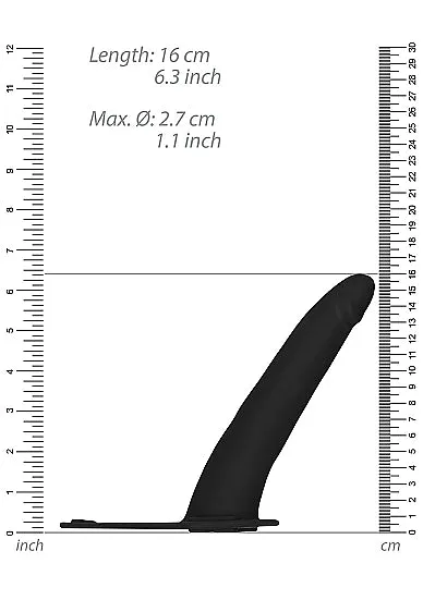 Silicone Strap-On - Adjustable - Black - One Size