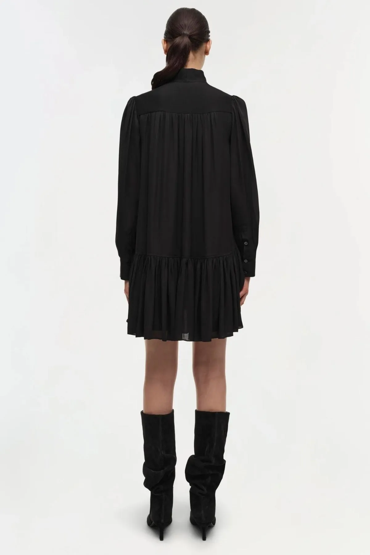Simkhai Quince Long Sleeve Mini Dress - Black