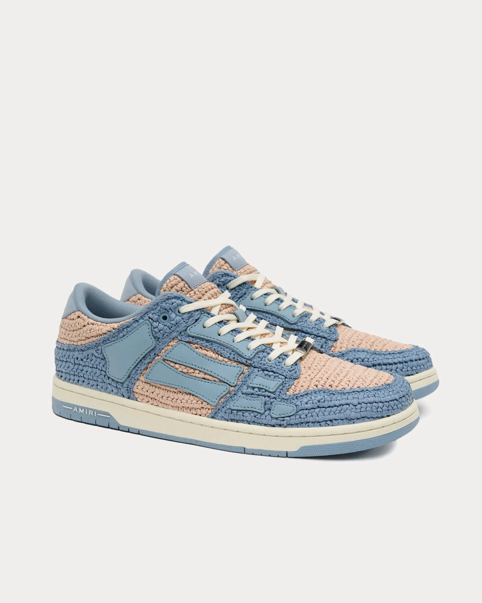 Skel-Top Raffia Blue Low Top Sneakers