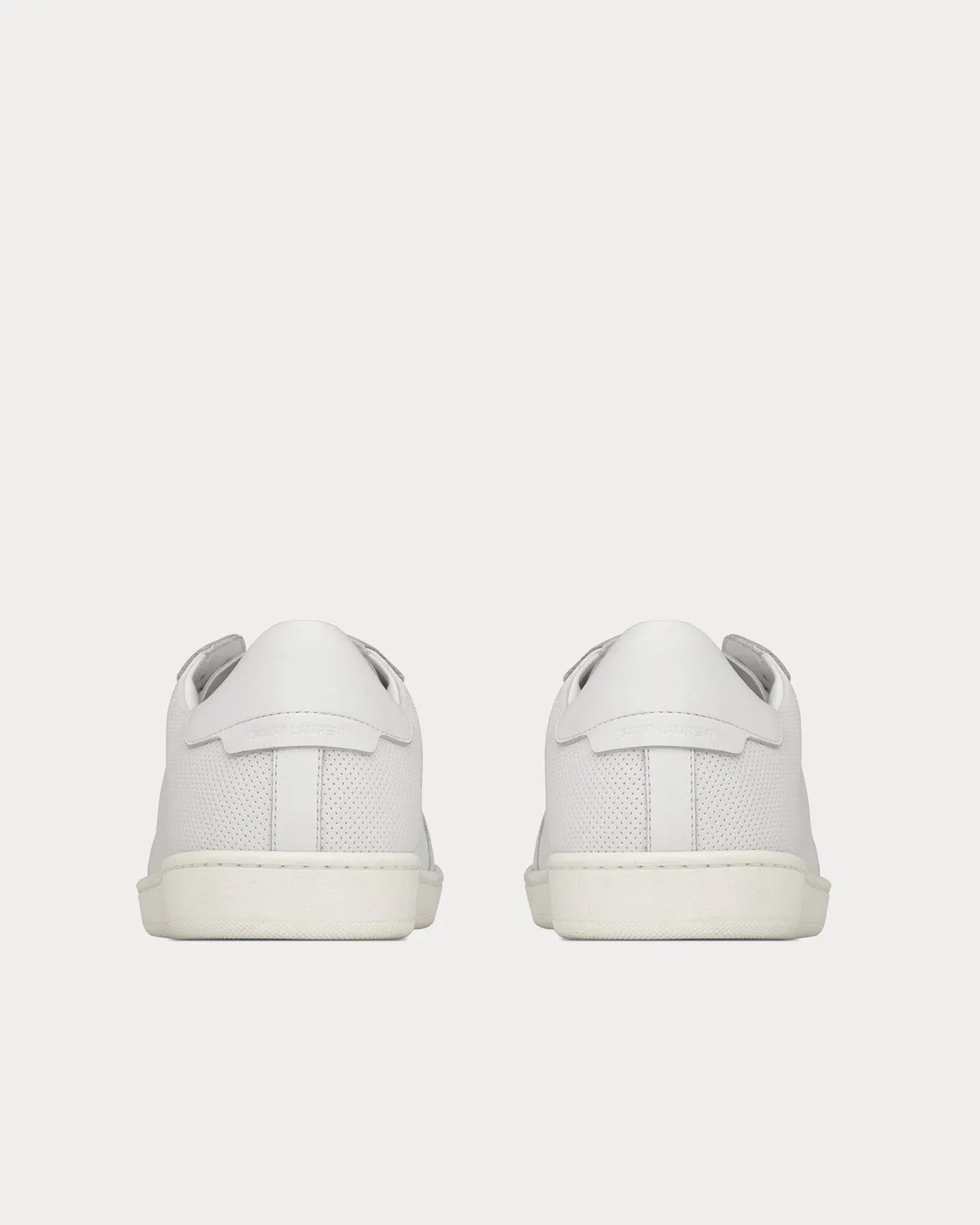 SL/10 Court Classic Perforated & Smooth Leather Optic White Low Top Sneakers