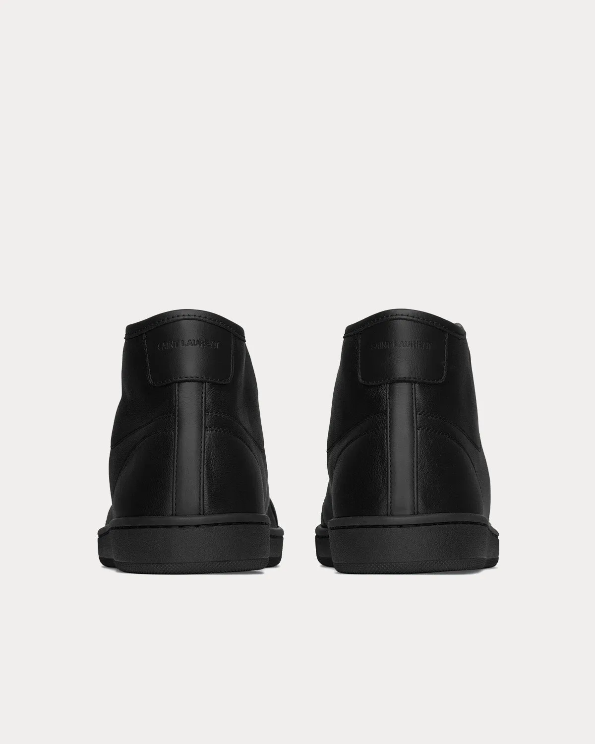 SL/39 Court Classic Leather Noir Mid Top Sneakers