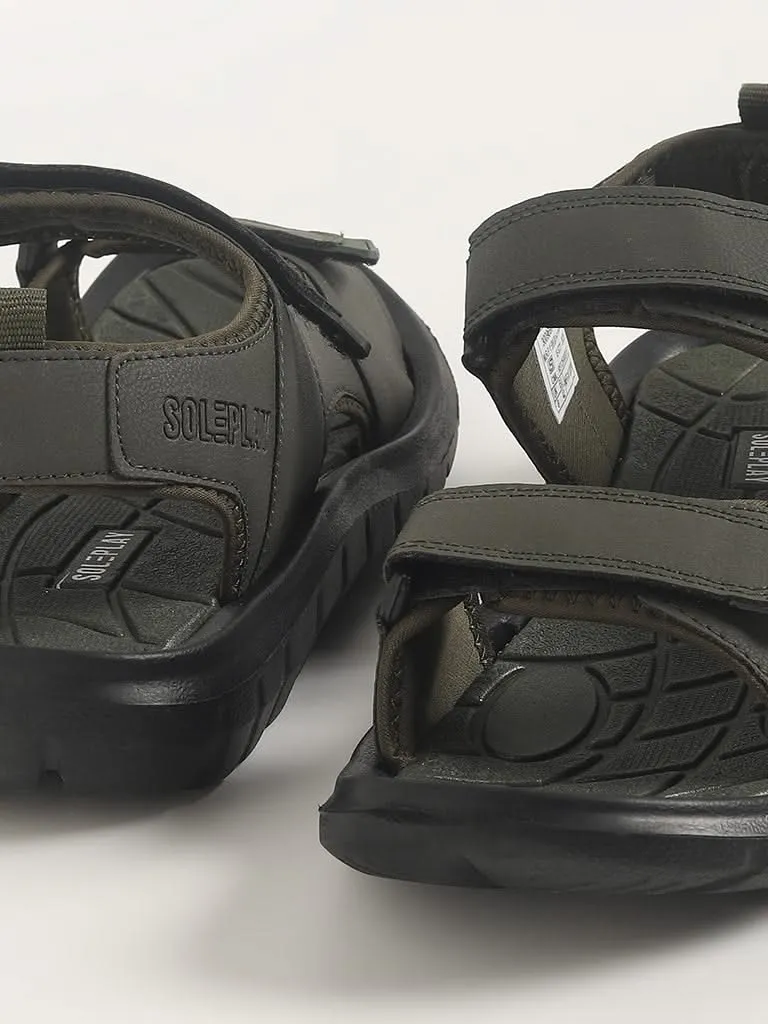 SOLEPLAY Green Double-Band Sandals