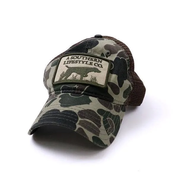 Southern Lifestyle Patch Green Old School Camo Hat