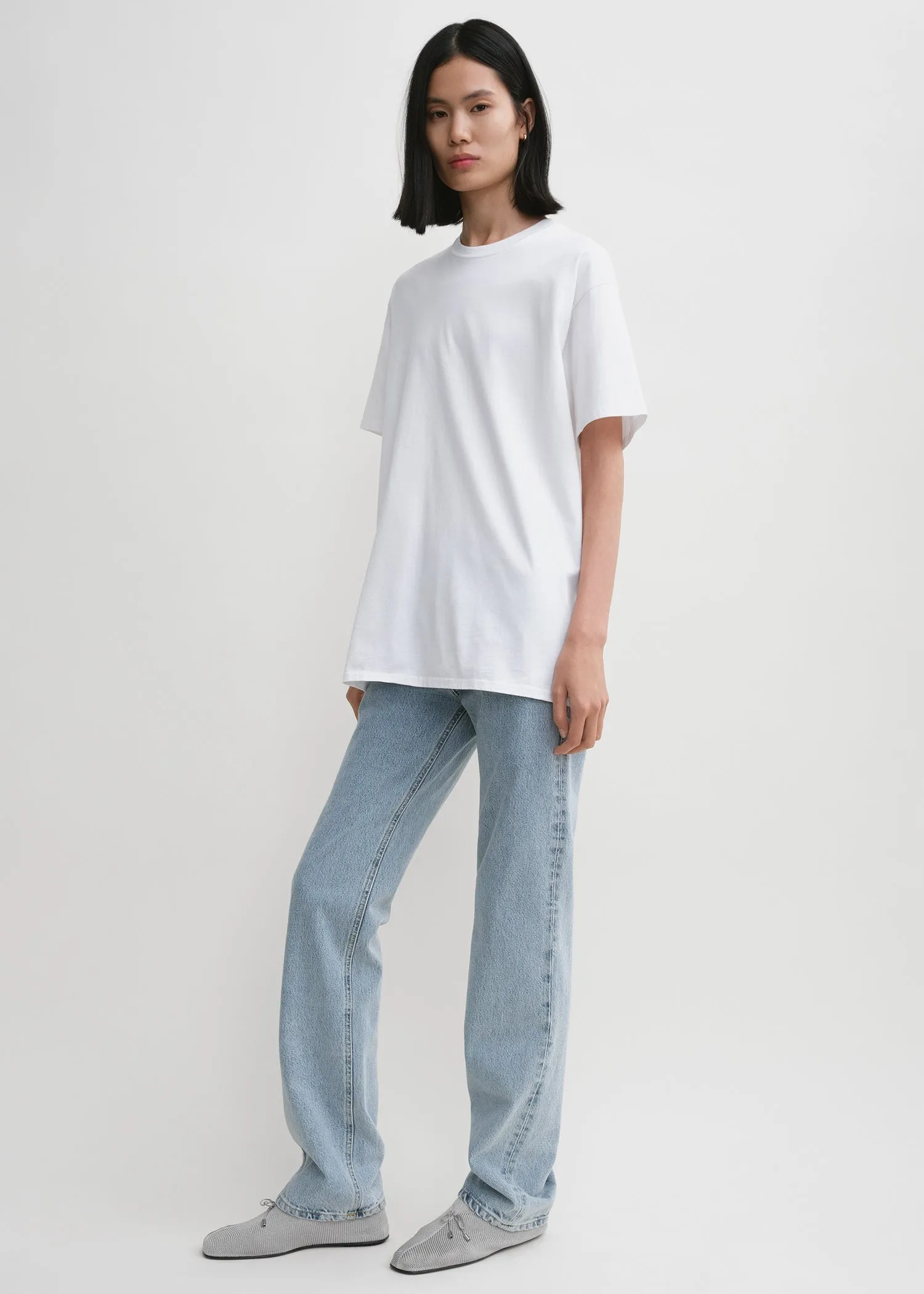 Straight cotton tee off-white