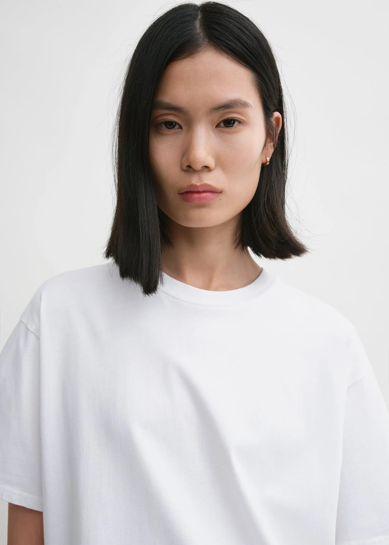 Straight cotton tee off-white