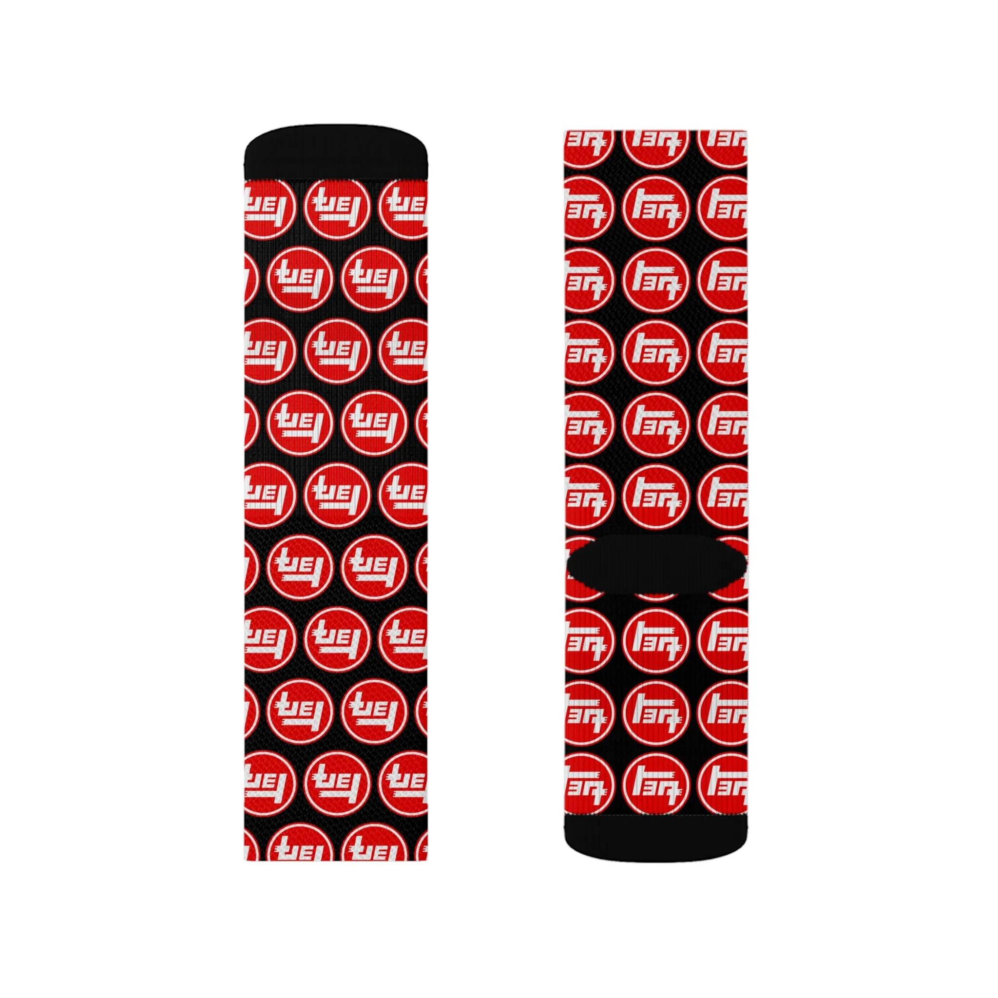 Teq Red Old School Design Mens Polyester Dress Socks - Reefmonkey