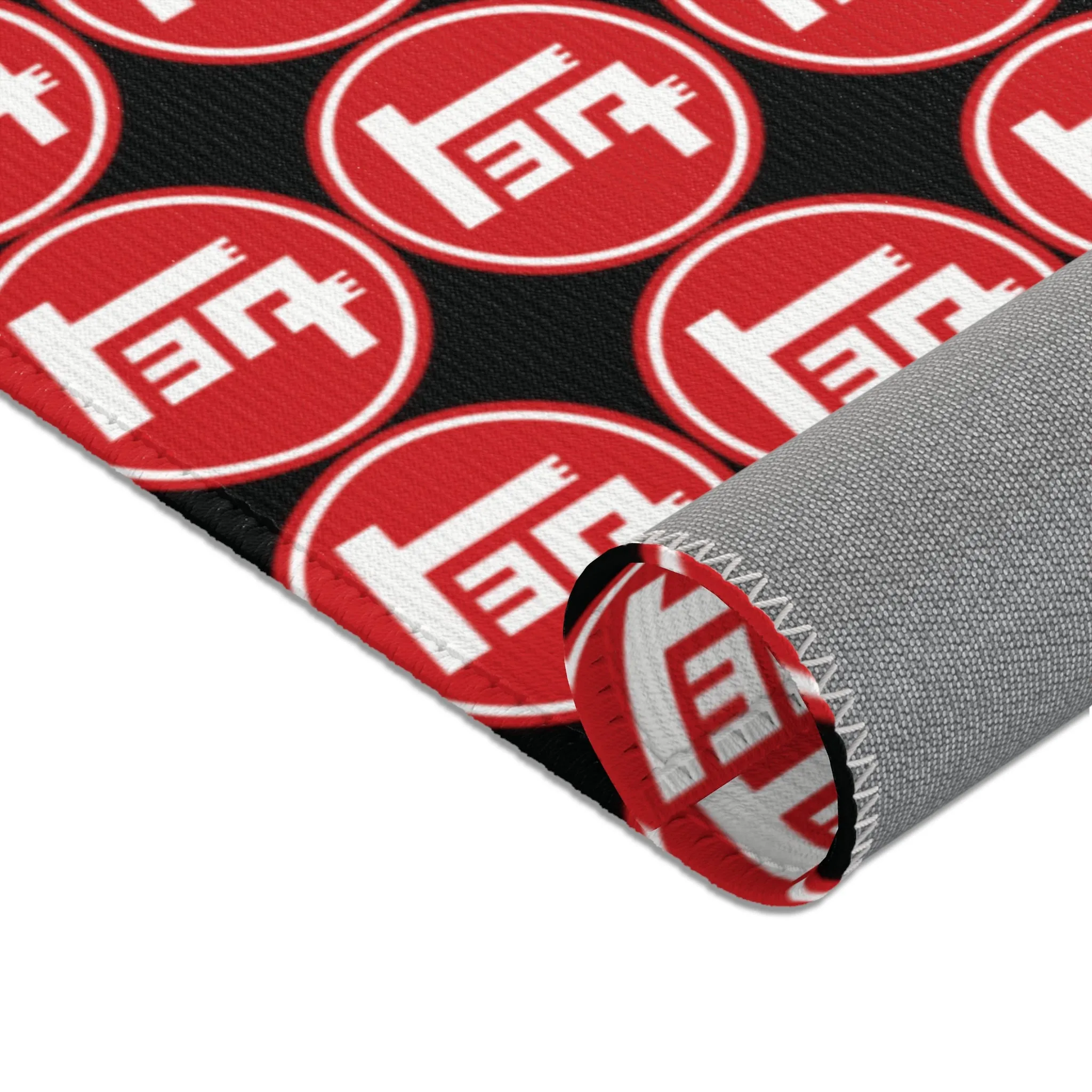 TEQ Red White Black Area Rug Carpet - Reefmonkey