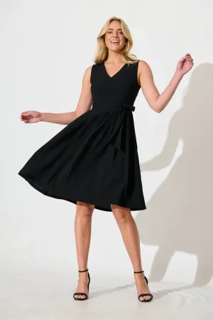 Textured Black Dress - Jardina Style