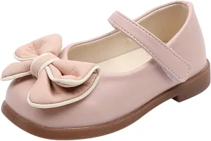Toddler Flower Girl Dress Shoes Bows Mary Jane Ballet Flats Wedding Party Little Girls Low Heels Shoes