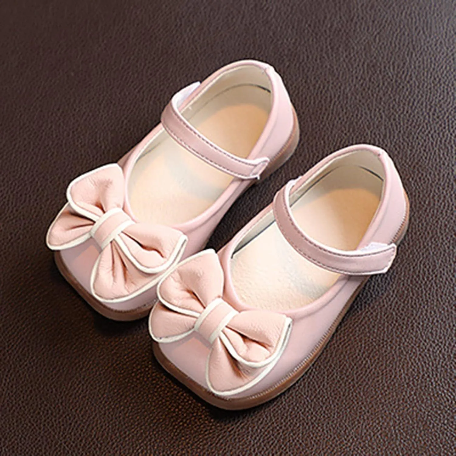 Toddler Flower Girl Dress Shoes Bows Mary Jane Ballet Flats Wedding Party Little Girls Low Heels Shoes