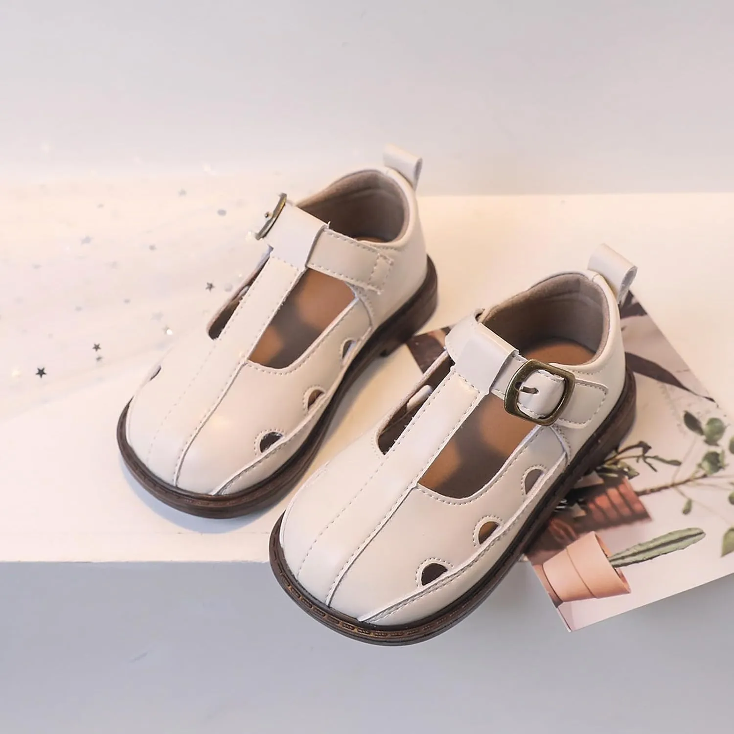 Toddler Girls Mary Jane Dress Shoes Ballet Shoes School Oxford Flats for Easter Flower Kid Party Uniform Shoes