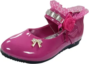 Toddler Girls Patent Leather Dress Shoes Little Girls School Uniform Mary Jane Flats Low Heels for Party Wedding