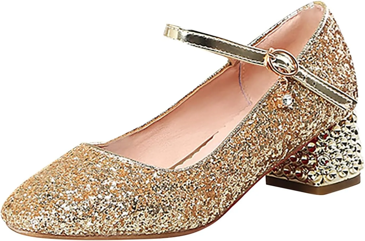 Toddler Girls Shoes High Heel Girls Dress Shoes Sparkle Mary Jane Flower Girls Wedding Birthday Party Prom