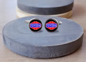 Toyoda Toyota Logo Stainless Steel Cuff Links - Reefmonkey