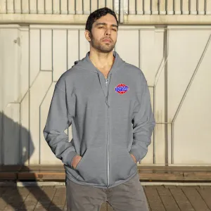 Toyota Hoodie Old School TOYODA logo Embroidered Unisex Zip Up Hoodie By Reefmonkey