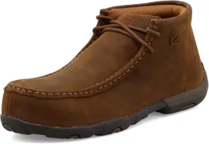 Twisted X Women's Work Chukka Driving Moc, Moc Toe Steel Toe, Distressed Saddle, 6.5 M