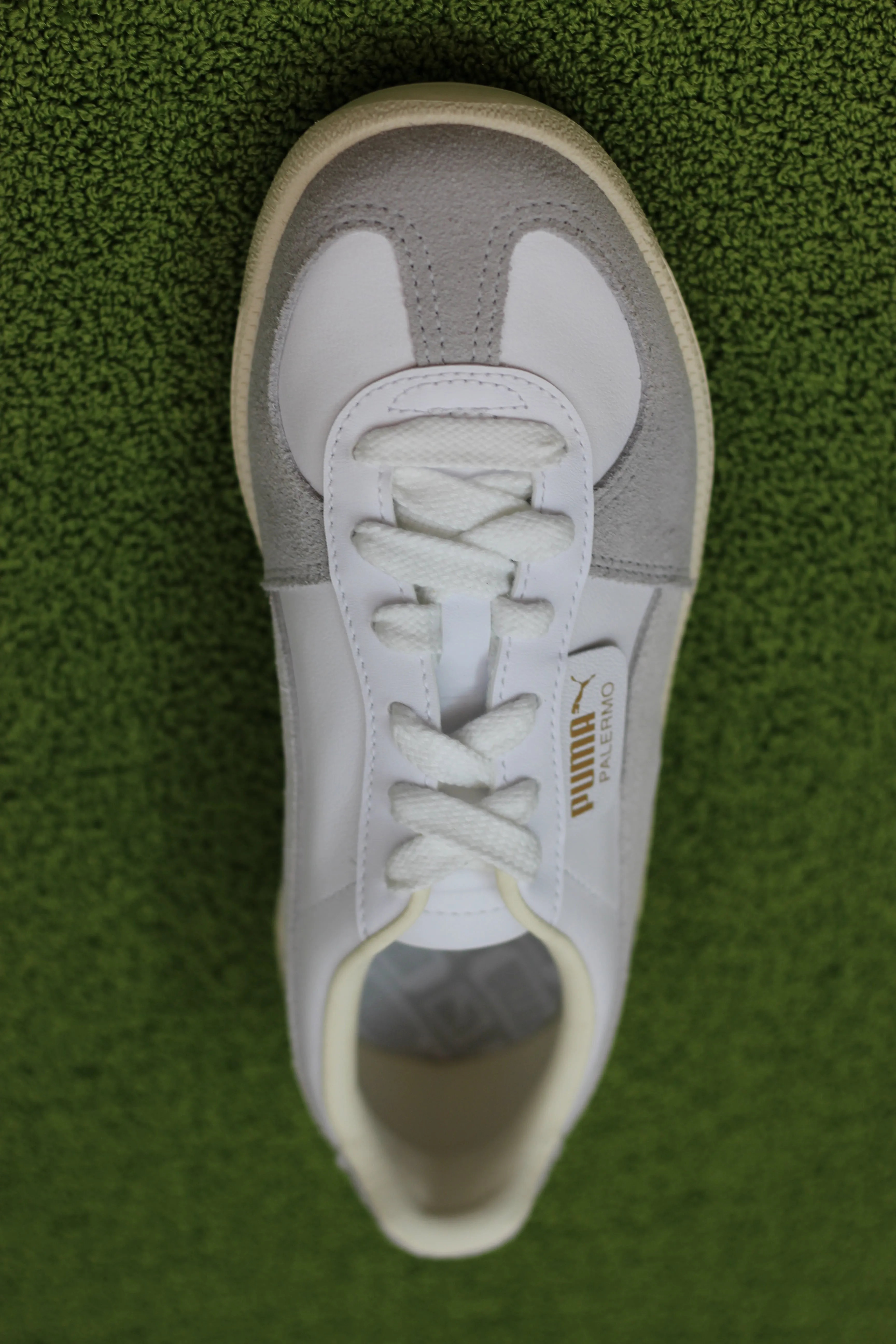 Unisex Palermo Sneaker - White/Grey Leather/Suede