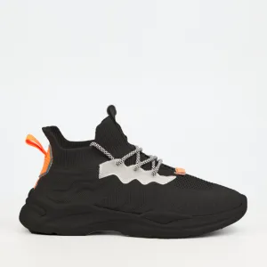 Urbanart Sleek 1 Knit Sneaker - Black