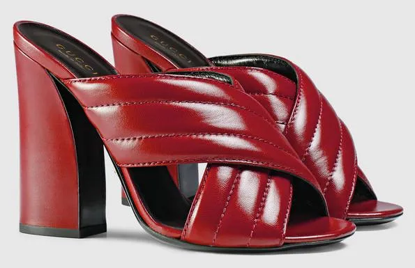 'Webby' Crossover Leather Sandals - ( Black, Green, Beige, Red, White )