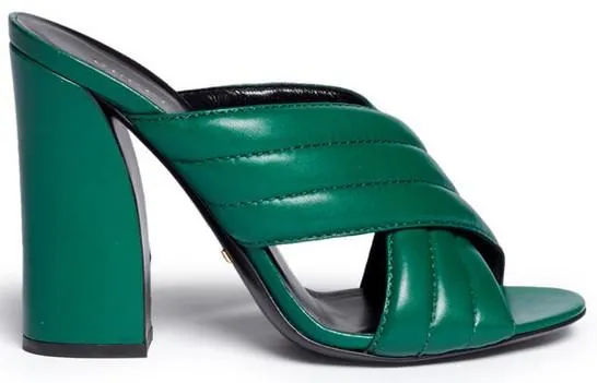 'Webby' Crossover Leather Sandals - ( Black, Green, Beige, Red, White )