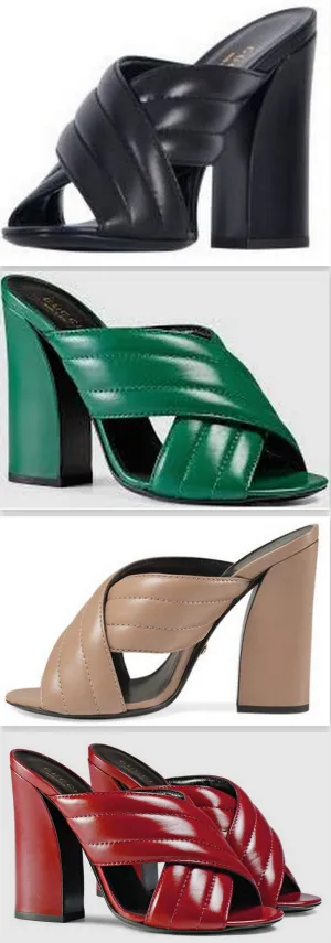 'Webby' Crossover Leather Sandals - ( Black, Green, Beige, Red, White )