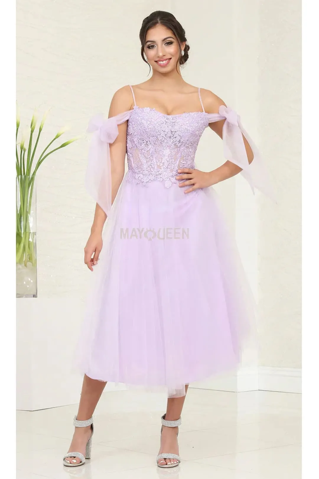 Western Dress For Women in Lilac By May Queen MQ2089