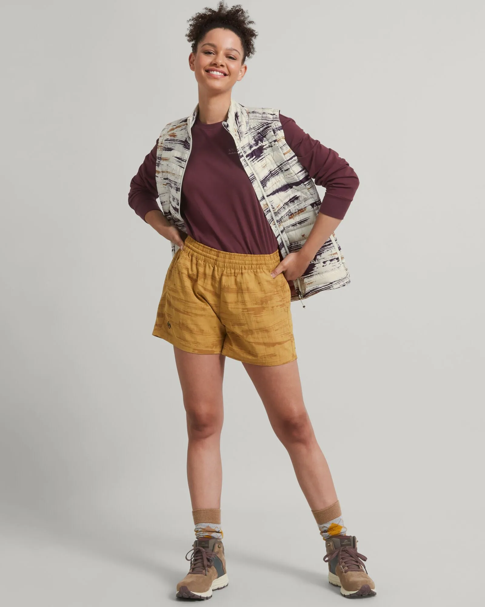 Women's EVRY-Day 4 inch Shorts - Dijon Traverse Print