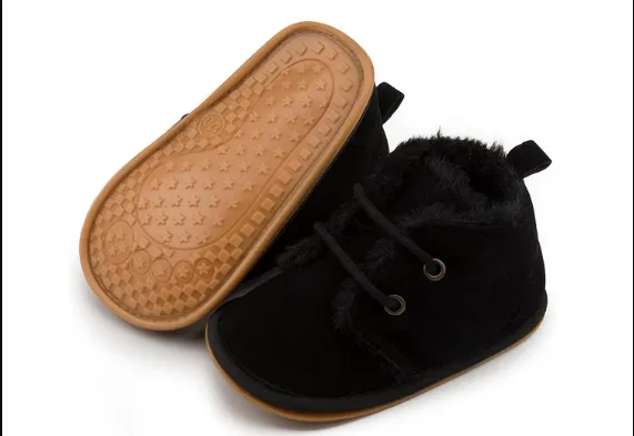 Zoolar Cozy Fur Non-Slip Warm Booties 6-12 Months Baby Boys Girls Toddler First Walker Outdoor Winter Shoes