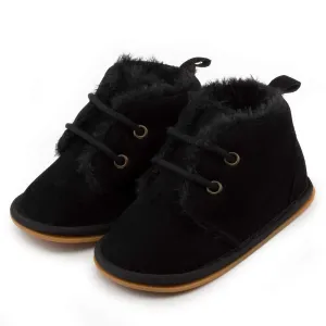 Zoolar Cozy Fur Non-Slip Warm Booties 6-12 Months Baby Boys Girls Toddler First Walker Outdoor Winter Shoes